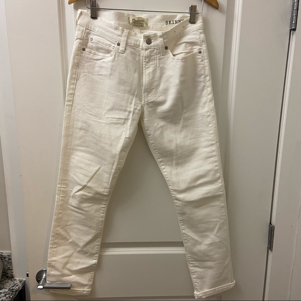 Mens White Madewell Skinny Jeans